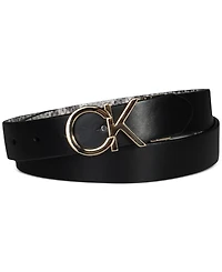 Calvin Klein Women's Reversible Monogram Buckle Belt