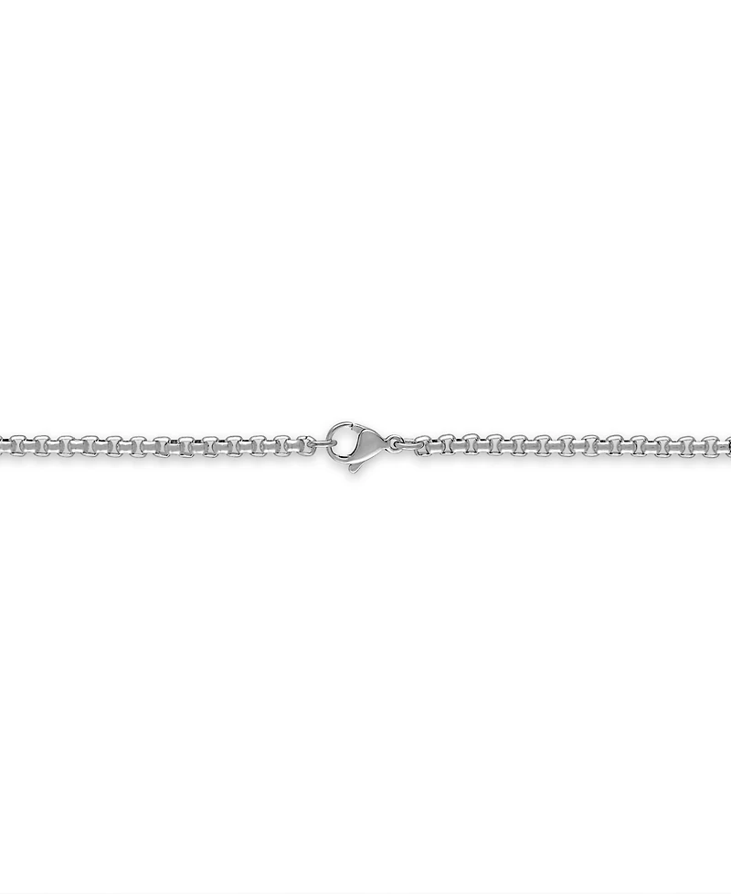 Men's Diamond Accent Gray Carbon Fiber Cross 24" Pendant in Stainless Steel