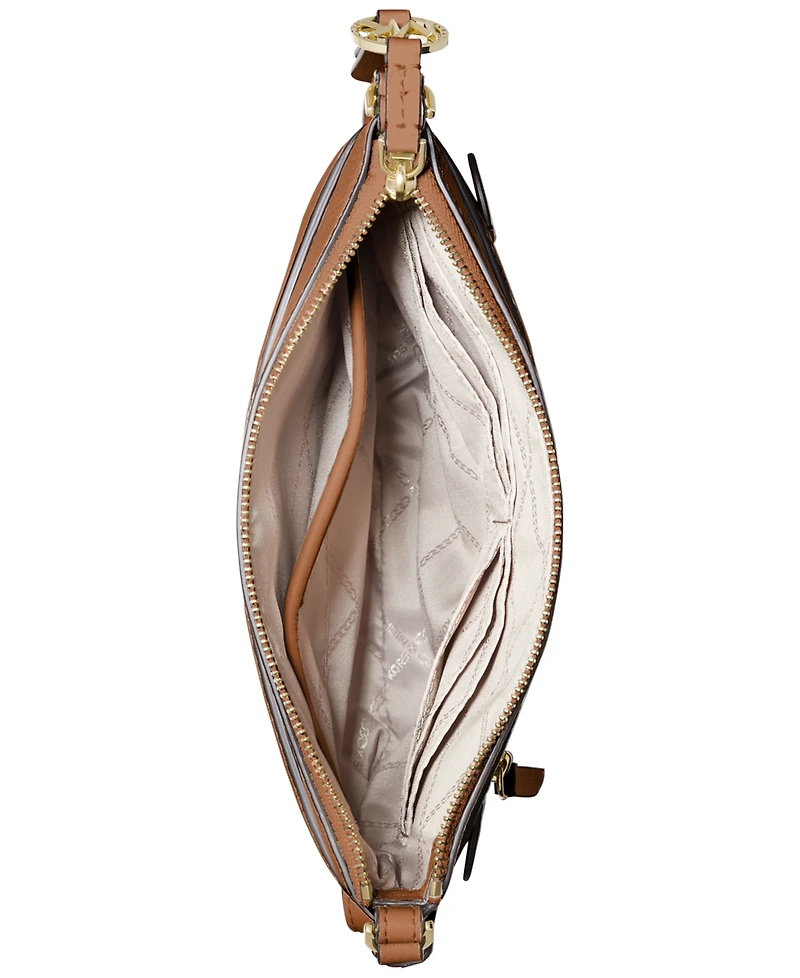 Michael Kors Jet Set Charm Leather Small North South Flat Crossbody Bag