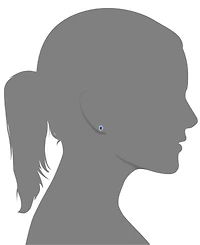 Sapphire (1-1/3 ct. t.w.) and Diamond Accent Stud Earrings in 10k White Gold (Also in Emerald)