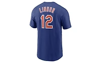 Nike New York Mets Men's Name and Number Player T-Shirt - Francisco Lindor
