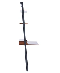 Pamella 2 Shelf Leaning Desk