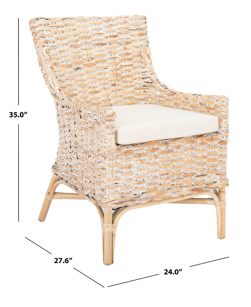 Cristen Rattan Accent Chair with Cushion