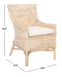 Cristen Rattan Accent Chair with Cushion