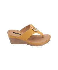 Gc Shoes Women's Genelle Thong Wedge Sandals