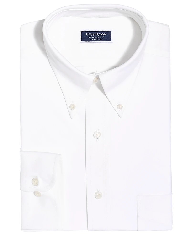 Club Room Men's Regular Fit Traveler Dress Shirt, Created for Macy's