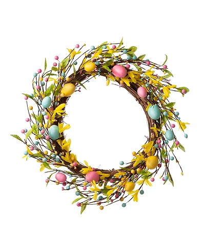 Glitzhome 22"D Easter Egg Wreath