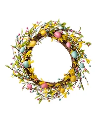 Glitzhome 22"D Easter Egg Wreath