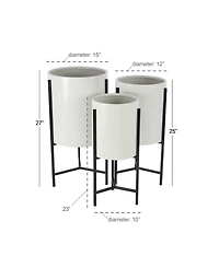 Metal Modern Planter, Set of 3