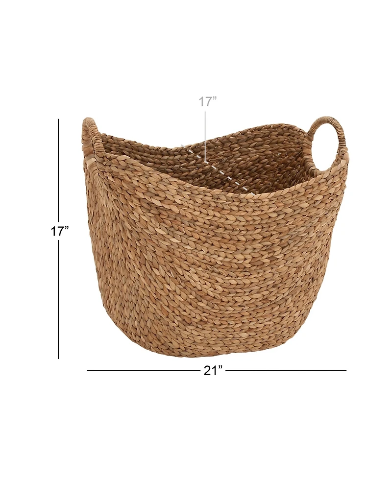 Brown Sea Grass Contemporary Storage Basket, 19 " x 20 " x 18 "