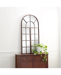 Brown Traditional Metal Wall Mirror, 48 x 24