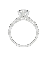 Moissanite Radiant Statement Ring 3-1/10 ct. t.w. Diamond Equivalent 14k White Gold
