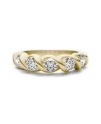 Moissanite Bypass Band 1-1/6 ct. t.w. Diamond Equivalent 14k White or Yellow Gold