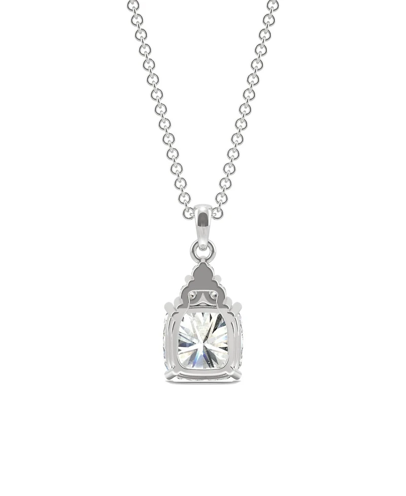 Moissanite Cushion Pendant 1-3/4 ct. t.w. Diamond Equivalent in 14k White Gold