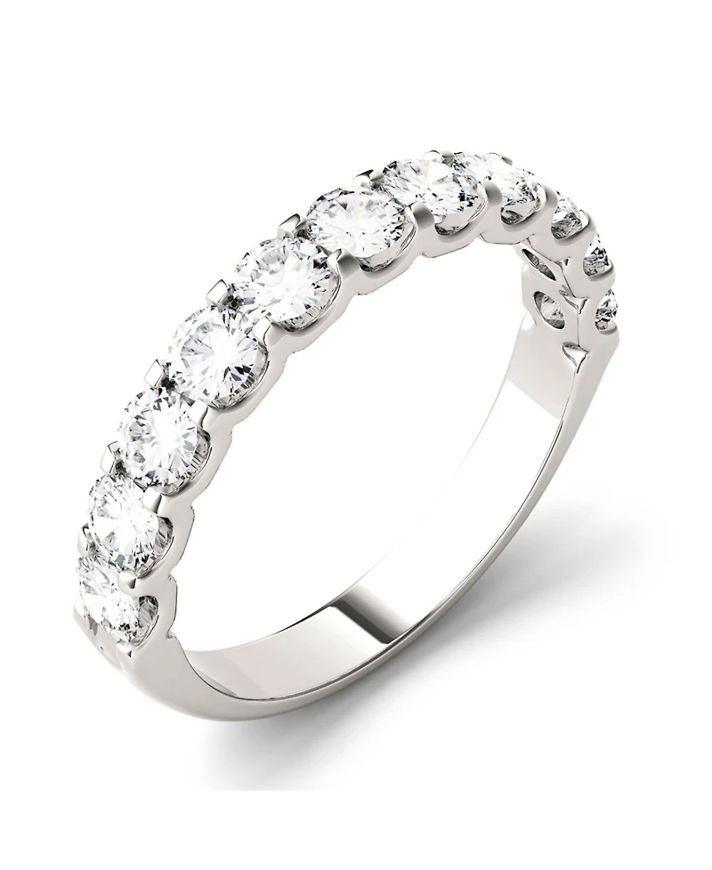 Moissanite Anniversary Band 1-1/10 ct. t.w. Diamond Equivalent 14k White or Yellow Gold