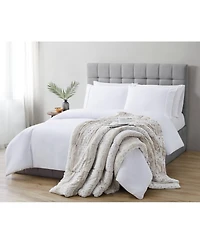 Christian Siriano Snow Leopard Luxury Faux-Fur Throw, 60" x 70"