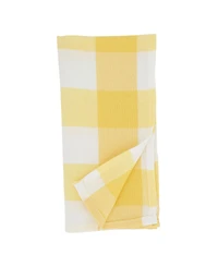 Saro Lifestyle Buffalo Plaid Check Pattern Design Cotton Napkins, Set of 4, 20" x 20"