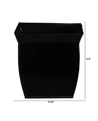 11.75" Fluted Metal Square Planter