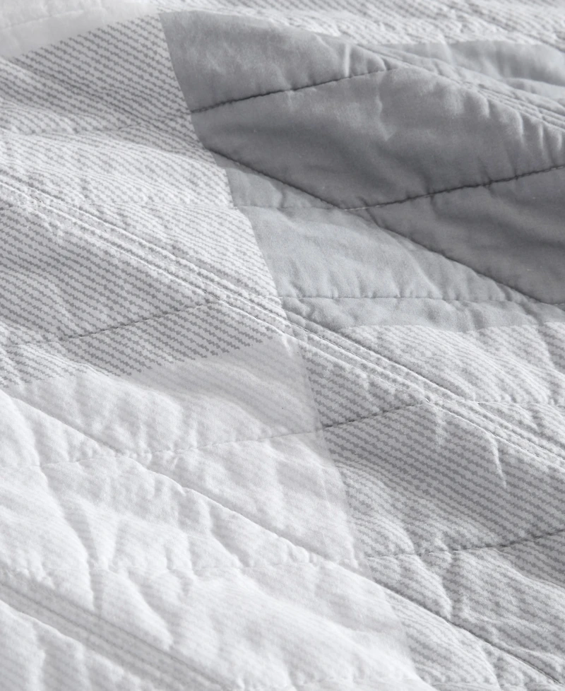 Eddie Bauer Boulder Plaid Reversible 3 Piece Quilt Set, Full/Queen
