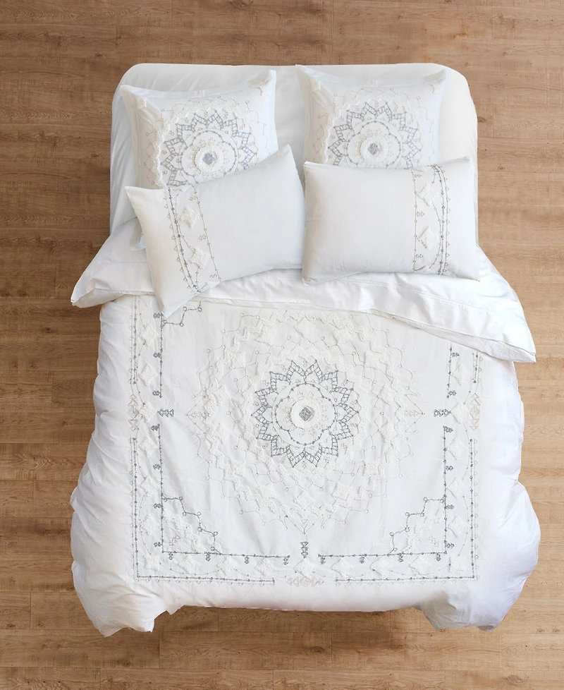 Levtex Harleson Medallion Embroidered 3-Pc. Comforter Set, King