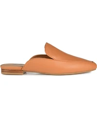 Journee Collection Women's Akza Wide Width Slip On Square Toe Mules Flats