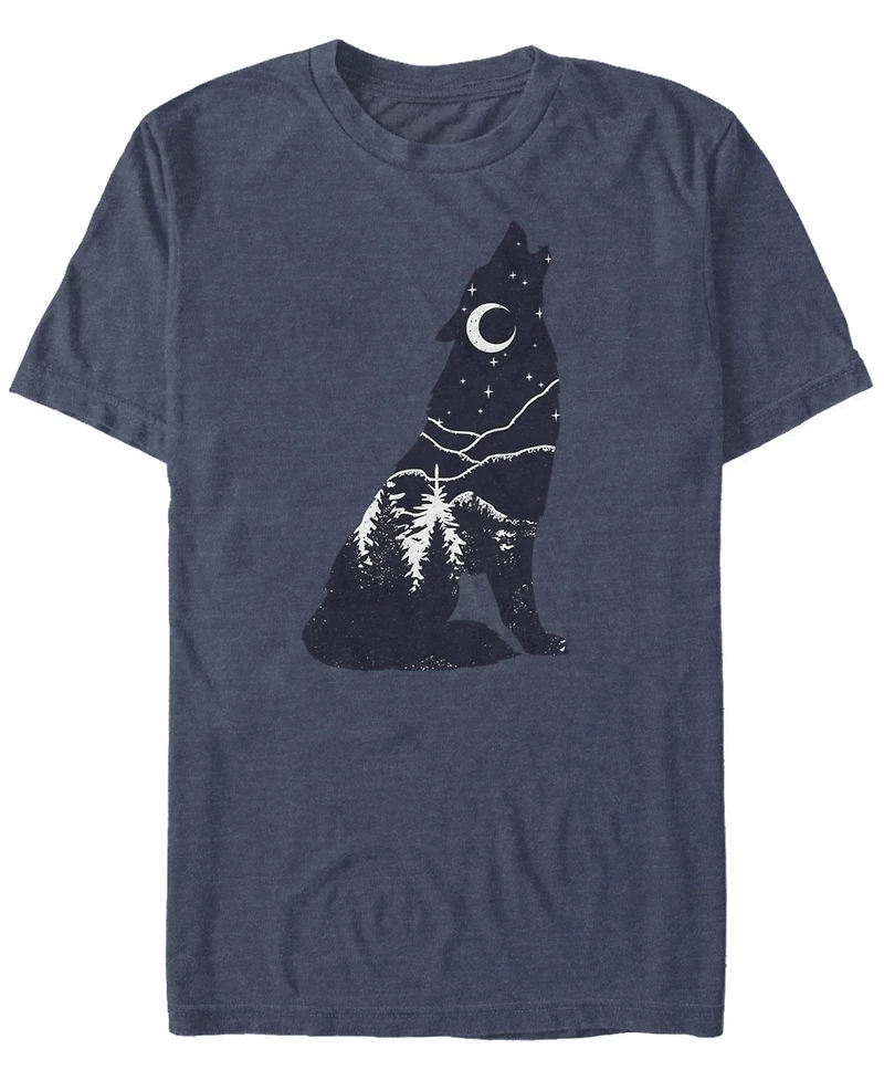 Fifth Sun Men's Wolf Block Short Sleeve Crew T-shirt