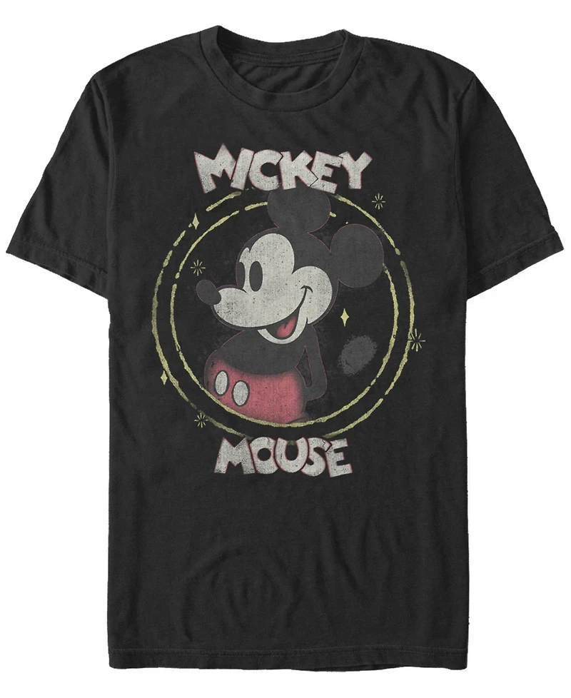 Fifth Sun Men's Happy Mickey Short Sleeve Crew T-shirt