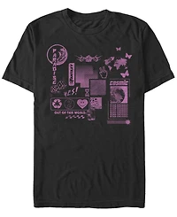 Fifth Sun Men's Clipart Collage Short Sleeve Crew T-shirt