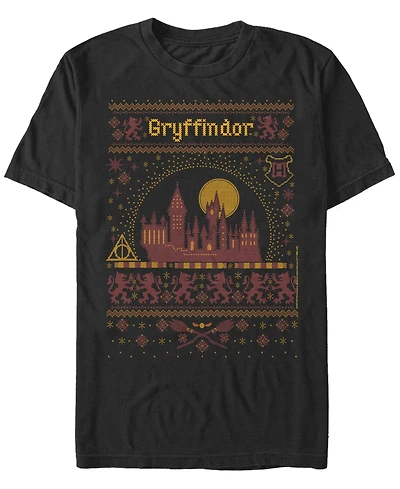 Fifth Sun Men's Gryffindor Sweater Short Sleeve Crew T-shirt