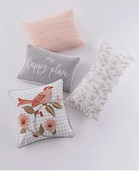 Levtex Pippa Leaves Embroidered Decorative Pillow, 12" x 24"