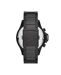 A|X Armani Exchange Men's Chronograph Black Stainless Steel Bracelet Watch 48mm