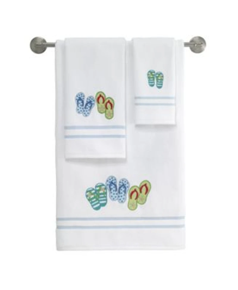 Avanti Beach Mode Flip Flop Motif Cotton Bath Towels