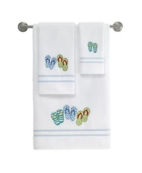 Avanti Beach Mode Flip Flop Motif Cotton Bath Towels