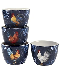 Indigo Rooster 16 Piece Dinnerware Set