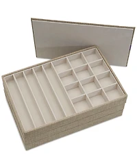 Household Essentials Stackable Jewelry Trays, Set of 3