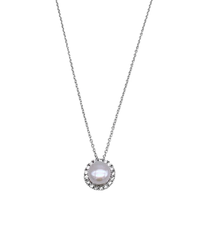 Floating Freshwater Pearl Halo Necklace