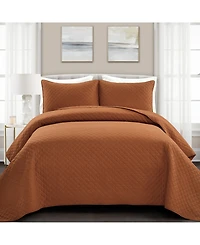 Lush Decor Ava Cotton 3 Piece Quilt Set, King