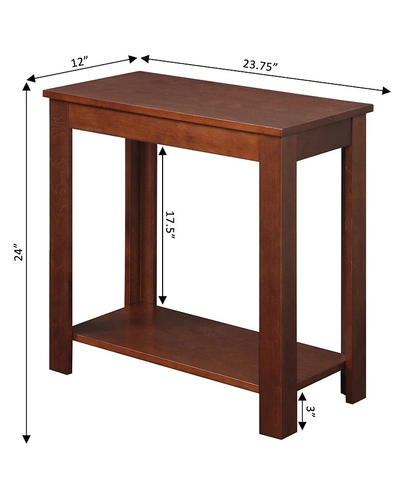 Designs2Go Baja Chairside End Table with Shelf
