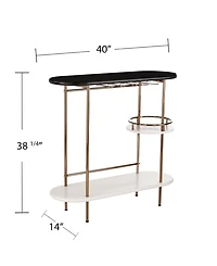 Digli Wine, Bar Table with Glassware Storage