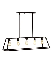 Floyd 5-Light Adjustable Iron Farmhouse Vintage-like Led Dimmable Pendant