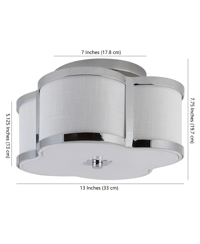 Quatrefoil Scalloped Shade Classic Glam Led Flush Mount