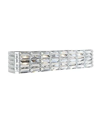 Evelyn Crystal Rectangle 4-Light Glam Modern Led Vanity Light