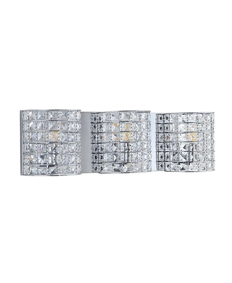 Clara Deco 3-Light Classic Glam Led Vanity Light