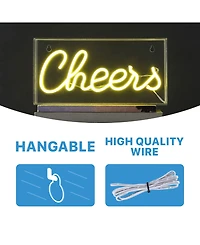 Cheers Contemporary Glam Acrylic Box Usb Operated Led Neon Light