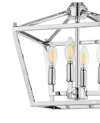 Plains Mini Lantern 4-Light Iron Modern Farmhouse Led Flush Mount