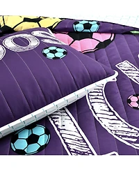 Lush Decor Kids Girls Soccer Kick -Pc. Quilt Set