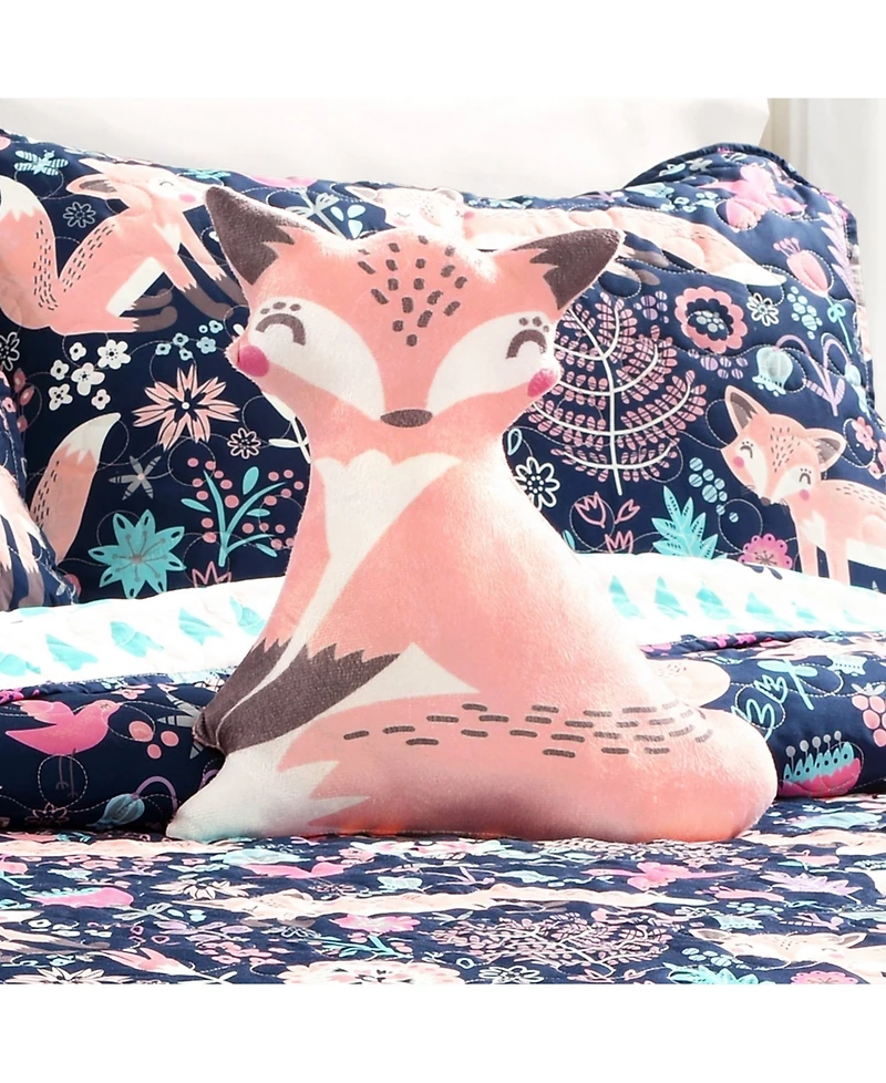 Lush Decor Kids Pixie Fox 3 Piece Quilt Set, Twin