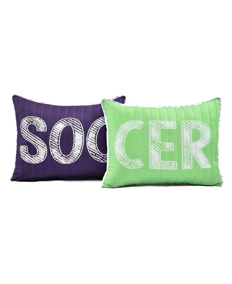 Lush Decor Kids Girls Soccer Kick -Pc. Quilt Set