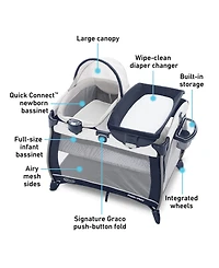 Graco Pack 'n Play Quick Connect Portable Bassinet Playard