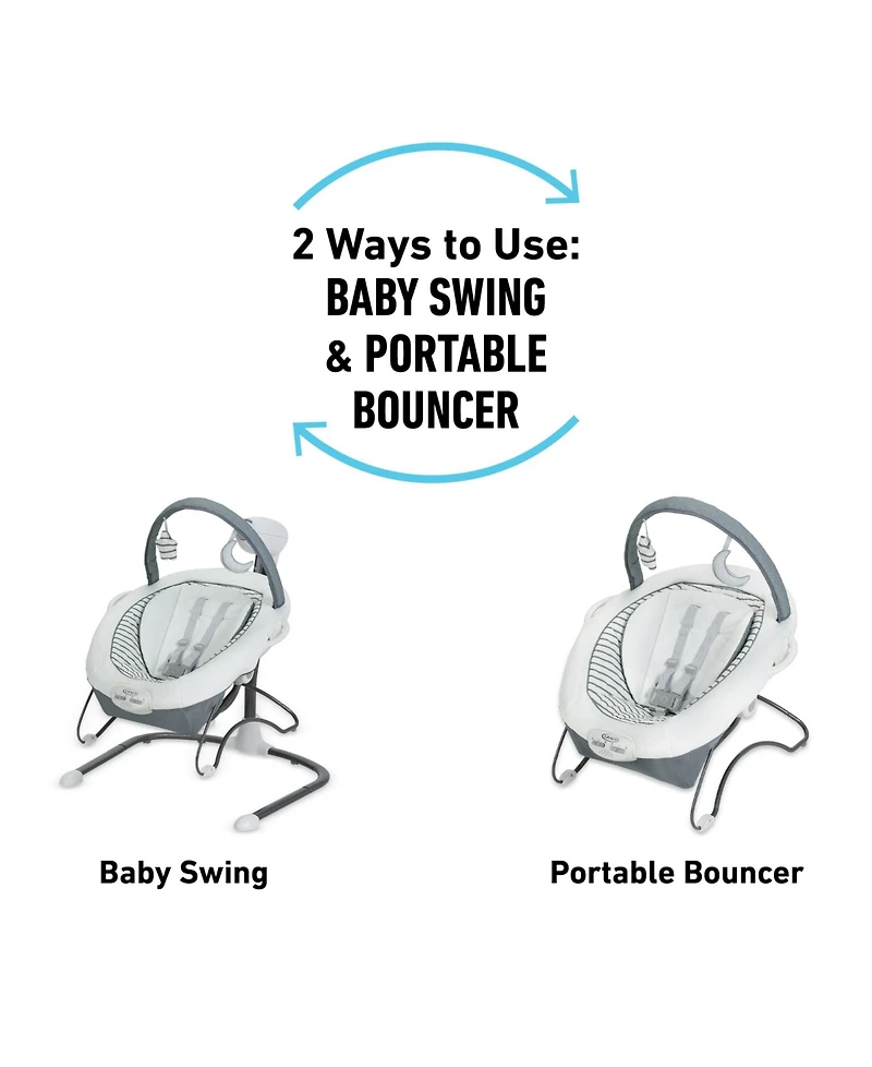 Graco Soothe 'n Sway Lx Baby Swing with Portable Bouncer
